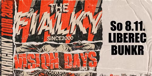 Vyk\u0159i\u010dn\u00edky tour 2025: The Fialky, Vision Days - Bunkr, Liberec