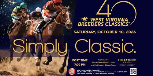 40th Annual West Virginia Breeders Classics 2026