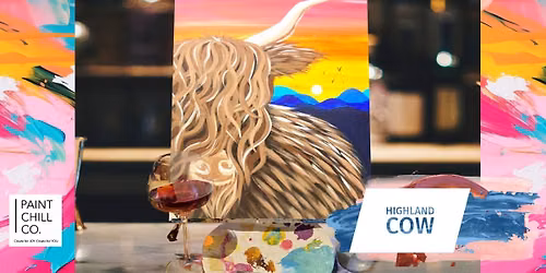 Portsmouth Paint \u2018n\u2019 Sip - \u201cHighland Cow\u201d
