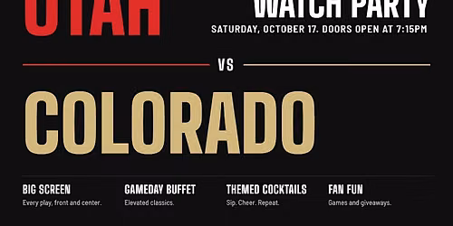 Watch Party: Utah vs Colorado