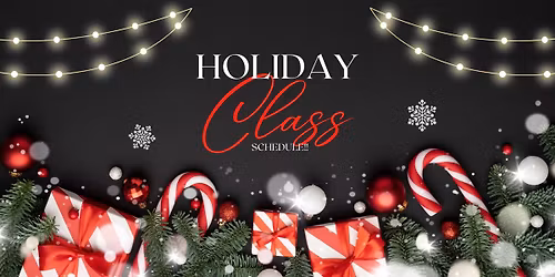Monday Classes over the Holidays!