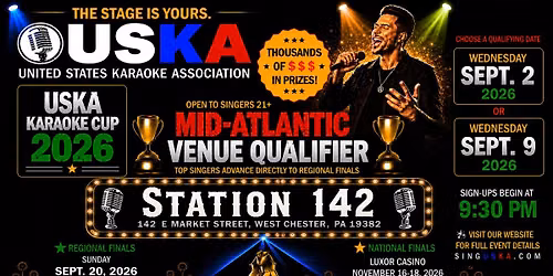 Sing Your Way To Vegas - 2026 Karaoke Cup Qualifier at Station 142 (West Chester, PA)