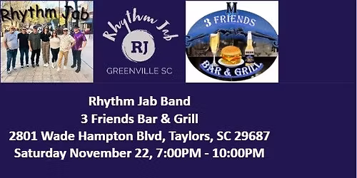 Rhythm Jab Band - 3 Friends Taylors