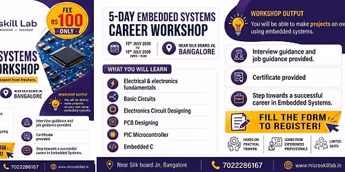 5-Day Embedded Systems Workshop | Microskill Lab Bangalore