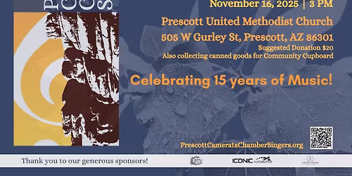 Prescott Camerata Chamber Singers Presents: Simple Gifts