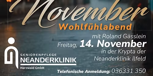 Ronald G\u00e4\u00dflein & Frederike -Konzert: WOHLF\u00dcHLABEND \u2013 Kulturmomente Neander