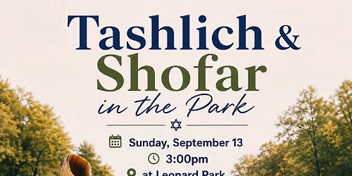 Tashlich and Shofar in the Park