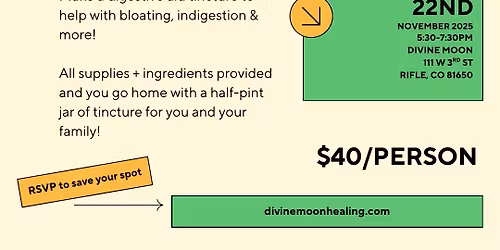 DIY Digestive Aid Tincture Making Workshop