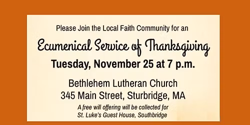 Thanksgiving Ecumenical Service