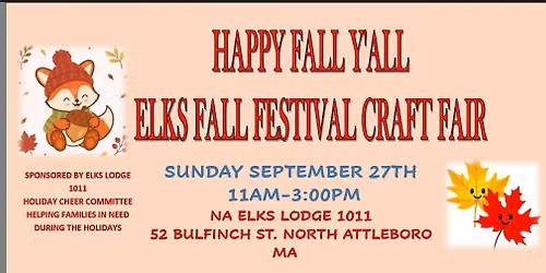 3rd Annual Fall Festival Craft Fair