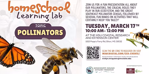 REGISTRATION CLOSED | Homeschool Learning Lab! Topic: Pollinators