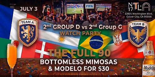 \u26bd 2nd Group D vs 2nd Group G Watch Party \u2014 World Cup 2026 | N17 The Lane