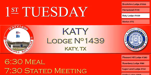 STATED MEETING: Katy Lodge #1439