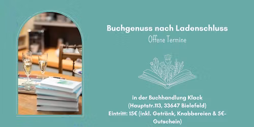 AUSGEBUCHT! Buchgenuss nach Ladenschluss