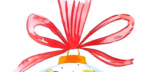 Watercolour Paint and Wine Night in Cambridge - Christmas Bauble