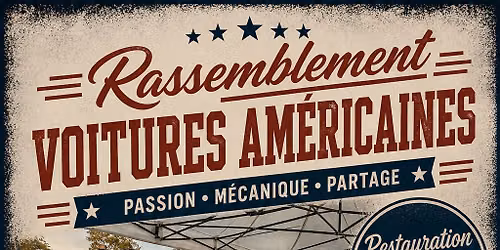 Rassemblement de voitures am\u00e9ricaines