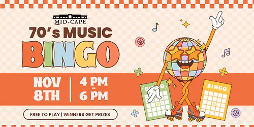 70\u2019s Music Bingo Night \ud83e\udea9\ud83c\udfb6