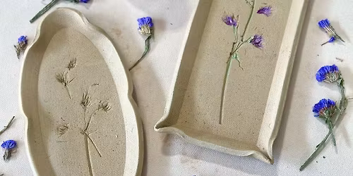 2x1 Fresh flowers pottery handbuilding class 