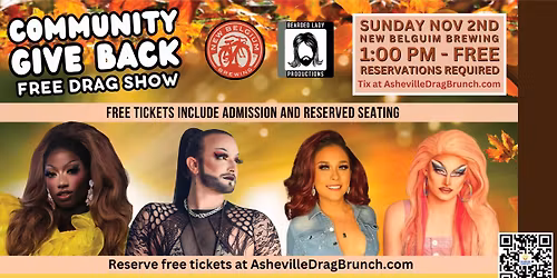 FREE Asheville Drag Brunch benefitting Sunrise Community for Recovery and Wellness