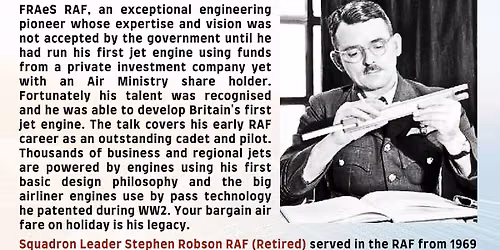 Lecture: Sir Frank Whittle and the Jet Engine, with Stephen Robson