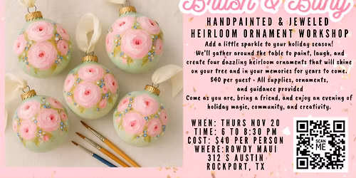 Brush & Bling: Handpainted Heirloom Ornaments