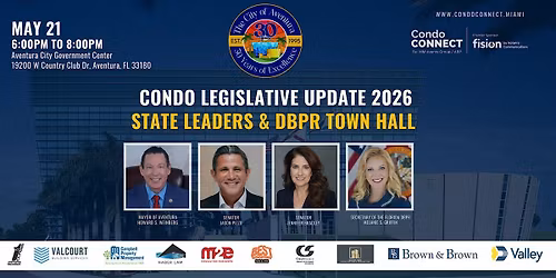 Condo Legislative Update 2026: State Leaders & DBPR Town Hall