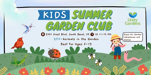Animals in the Garden: Kids Summer Garden Club