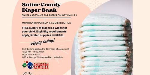 Sutter County Diaper Bank Distribution