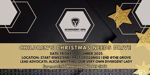 DIVERGENT CHILDREN'S CHRISTMAS NEEDS DRIVE