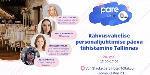 Rahvusvahelise personalijuhtimise p\u00e4eva t\u00e4histamine Tallinnas