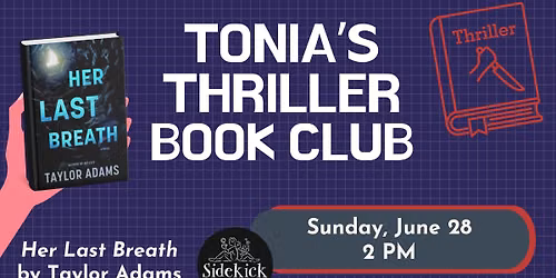 Tonia's Thriller Book Club - Her Last Breath by Taylor Adams