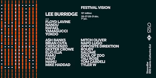 Festival Vision - NYE - 26-27-28-31-1 Dec