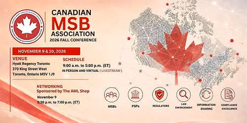 Canadian MSB Association 2026 Fall Conference