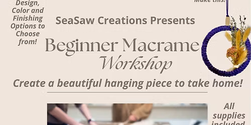 Beginner Macrame Class: Decorative Hanger
