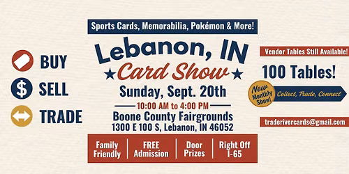 Lebanon, IN Card Show