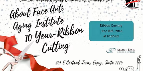 About Face Anti-Aging Institute 10-Year Ribbon Cutting