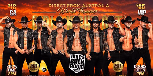 Jan 15th: Lubbock, TX - GIRLS NIGHT OUT AUSTRALIAN TAKEOVER at Jake's Backroom