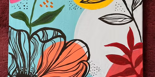 Boho Floral Painting with Esmeralda, Saturday March 14th 6-8PM $25.00