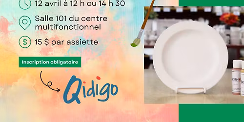 Atelier crackpot caf\u00e9: Peins ta propre assiette!