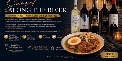Sunset along the River with Velenosi Wines
