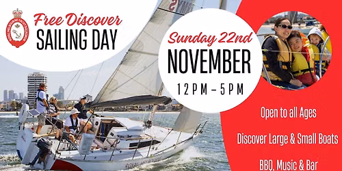 Free Discover Sailing Day - St Kilda - 22 November 2026