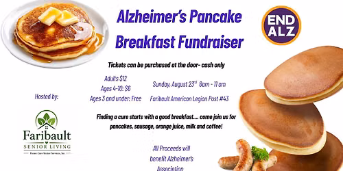 Alzheimer's Pancake Breakfast Fundraiser - 