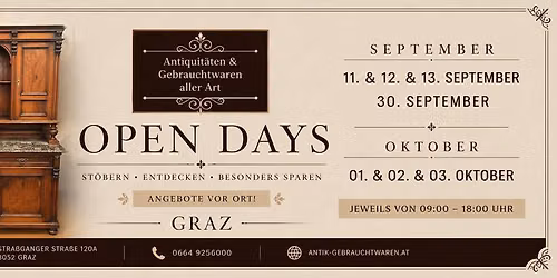 ANTIK & GEBRAUCHTWAREN GRAZ - OPEN DAYS