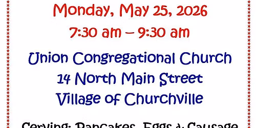 Memorial Day Breakfast at Union Congregational Church