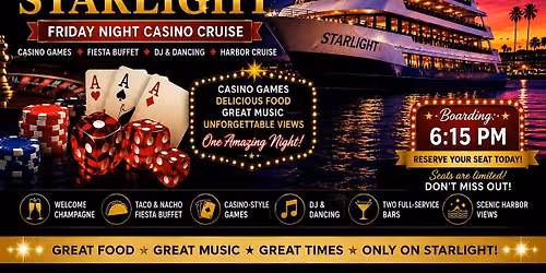 Viva Las Vegas Aboard Starlight| Friday Night Casino Cruise