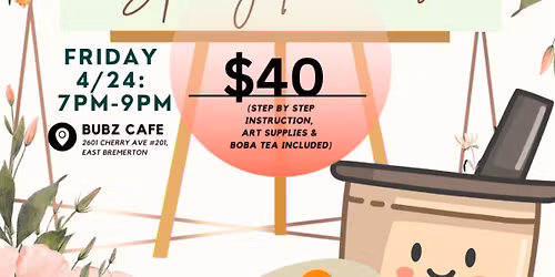 Paint and Boba (Spring Peonies)