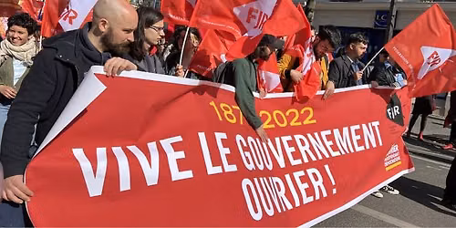 Grand meeting international ouvrier et jeune contre la guerre