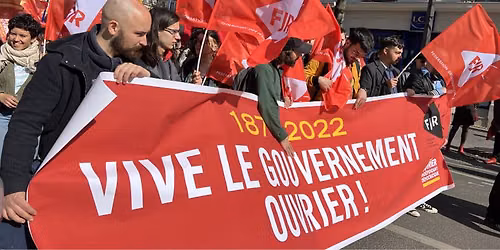 Grand meeting international ouvrier et jeune contre la guerre