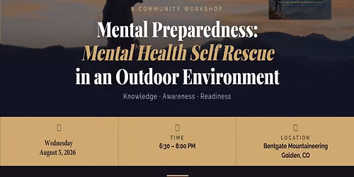Mental Health Self Rescue in an outdoor environment