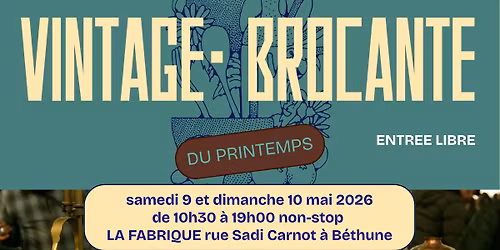 VINTAGE BROCANTE - Printemps du B\u00e9thunois